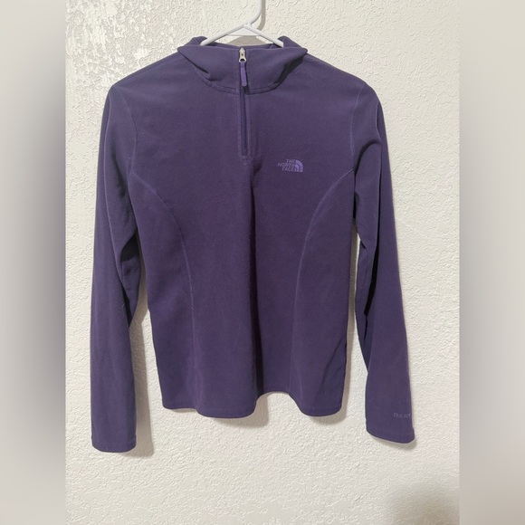 The North Face Purple 1/4 Zip Fleece Pull Over - Picture 2 of 4